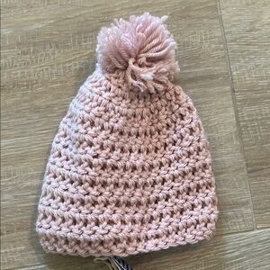 Pink Knitted Pom-Pom Beanie for Kids